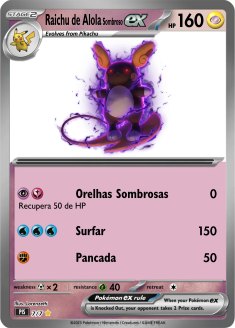 Carta Raichu de Alola Sombroso
