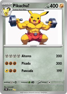 Carta Pikachu Musculoso