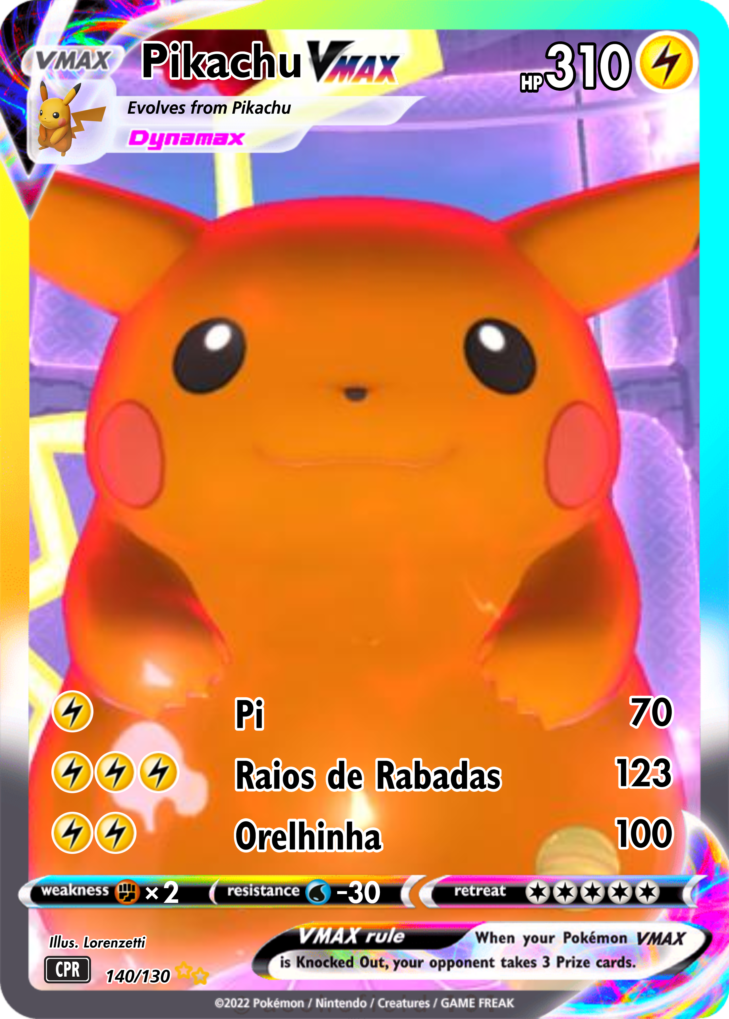 Carta Pikachu VMAX