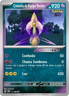 Carta Cresselia da Equipe Rocket