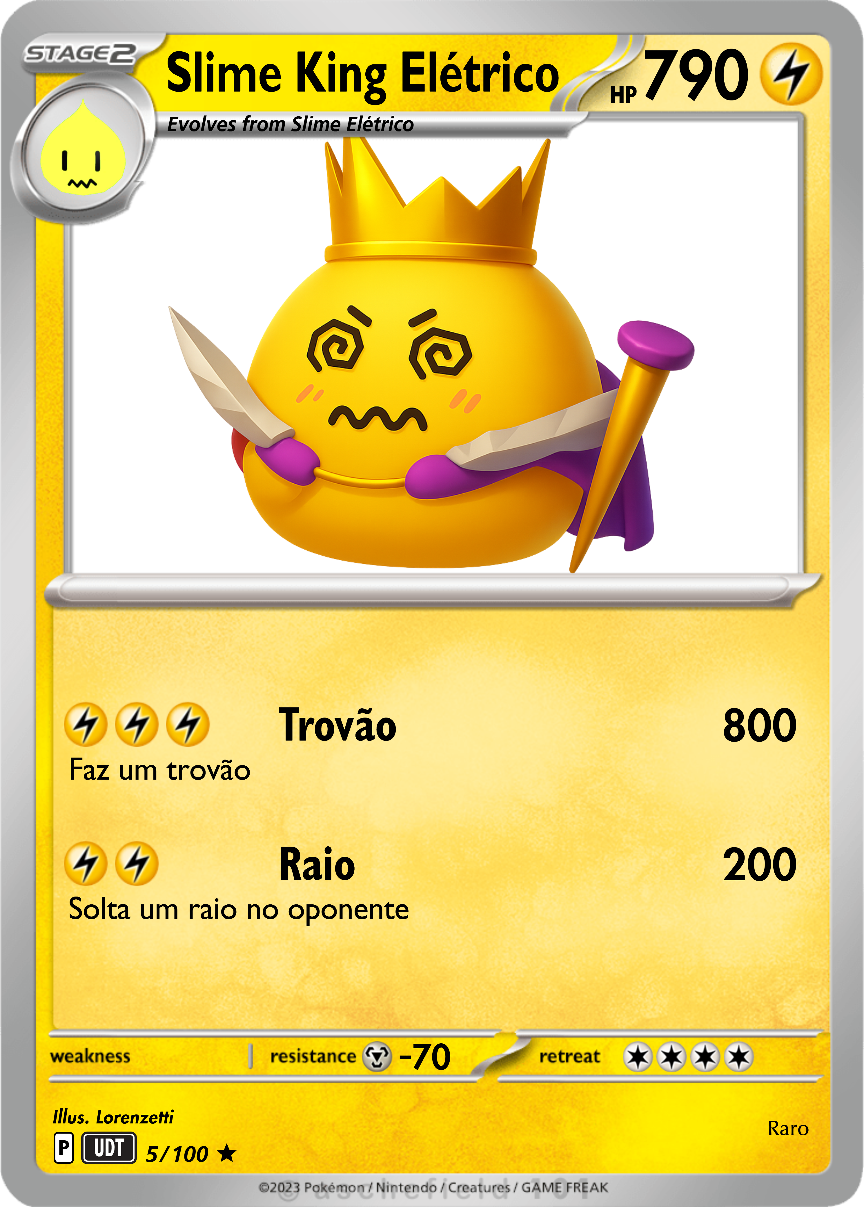 Carta Slime King Elétrico v2